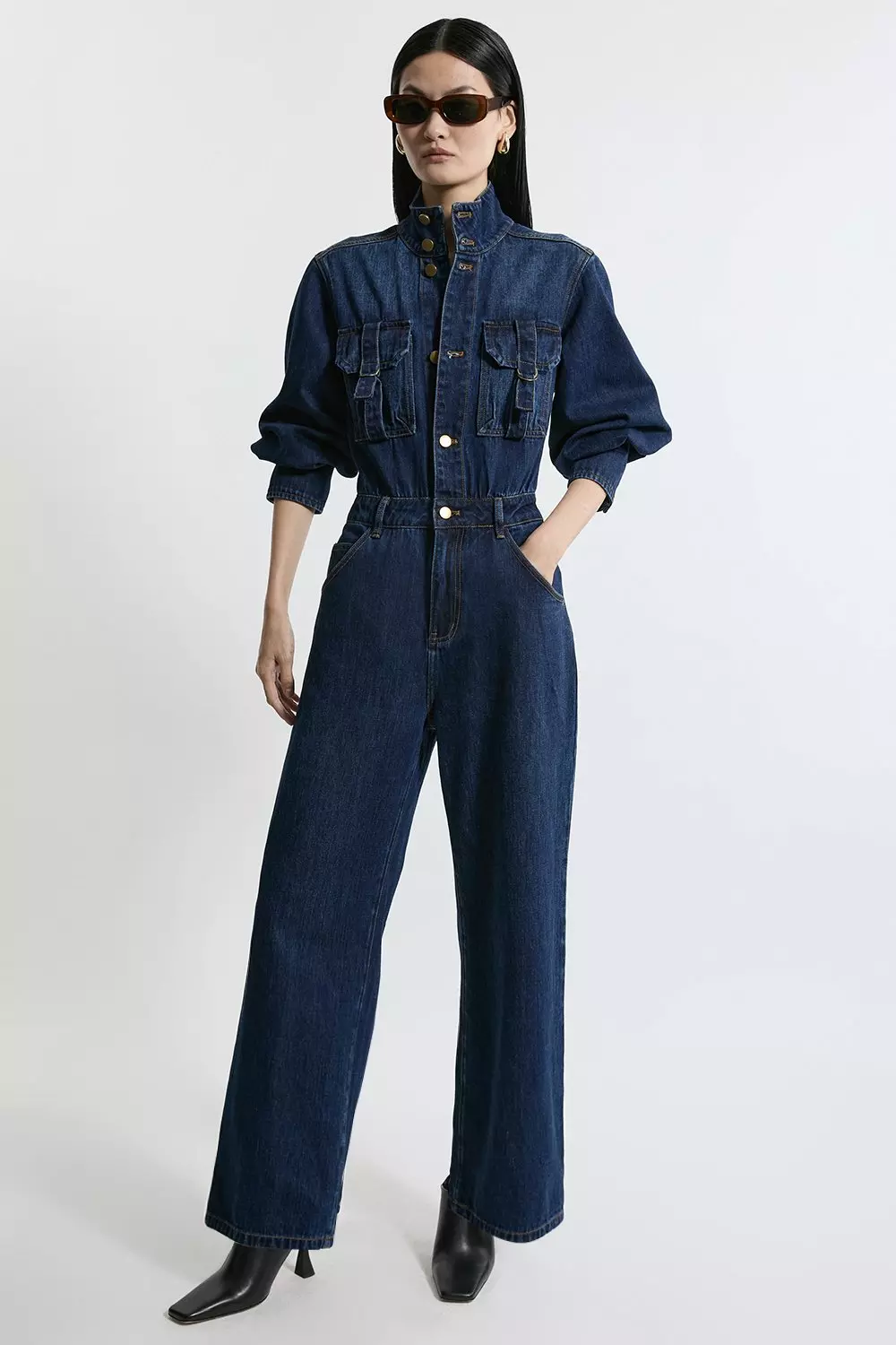 Button through jumpsuit online